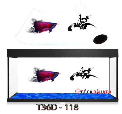 Tranh 3d bể cá rồng T36D-118