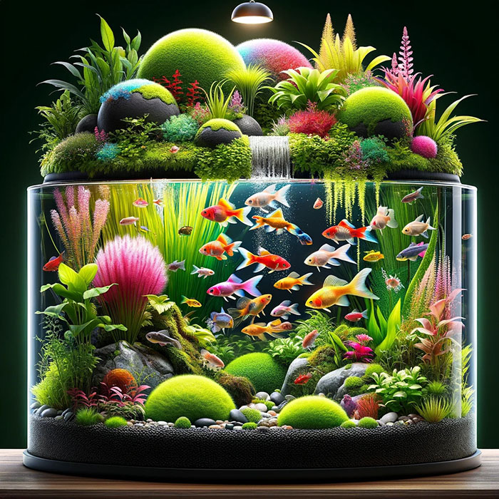 cách thiết kế hồ cá mini trong nhà