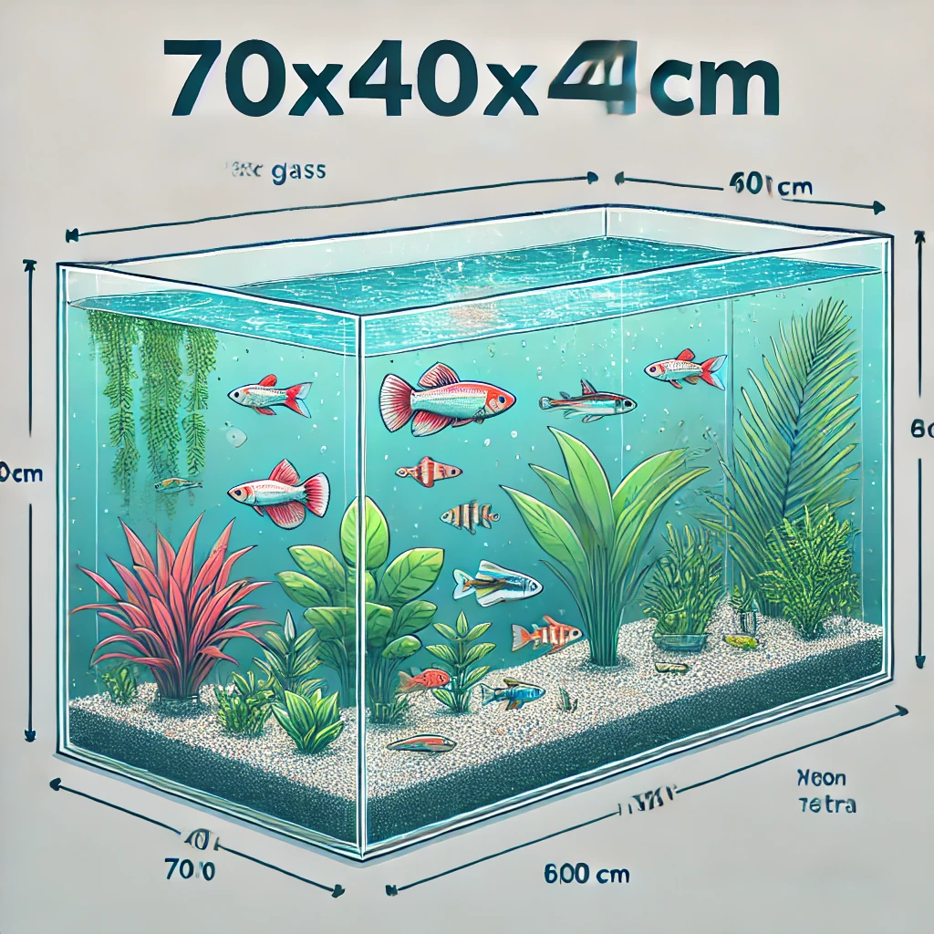 Setup bể 70x40x40