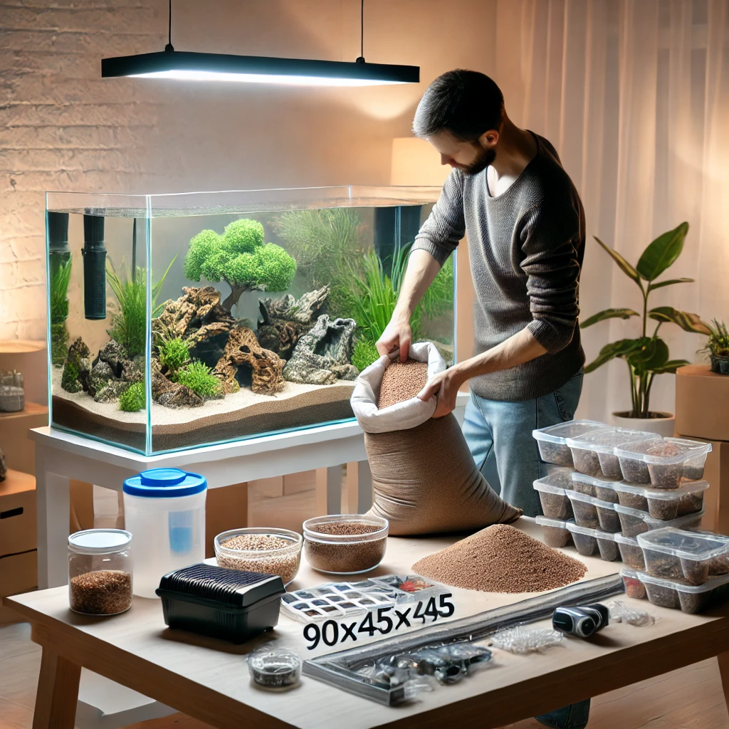 Setup bể 90x45x45 siêu trong Setup bể 90x45x45 siêu trong