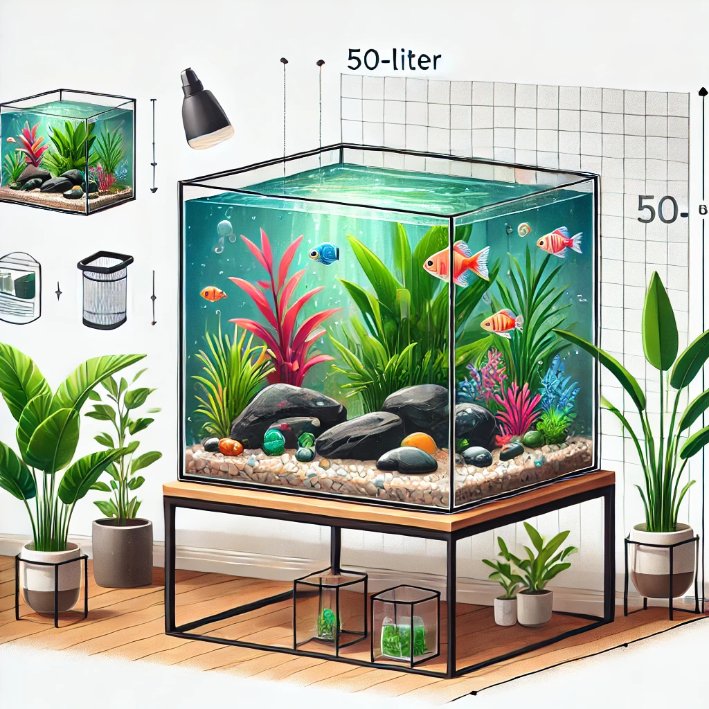 Setup bể cubic 50