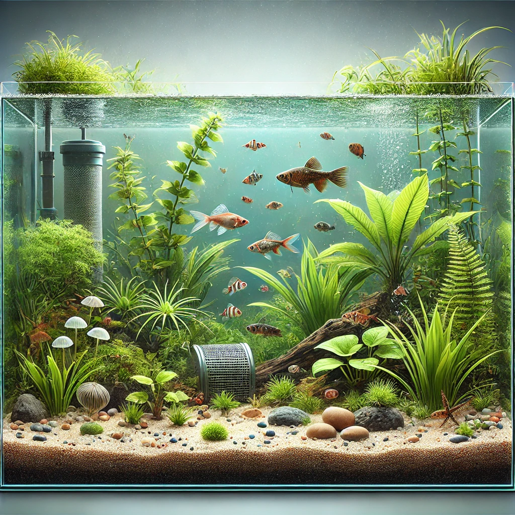 Setup bể shallow tank 40x25x25