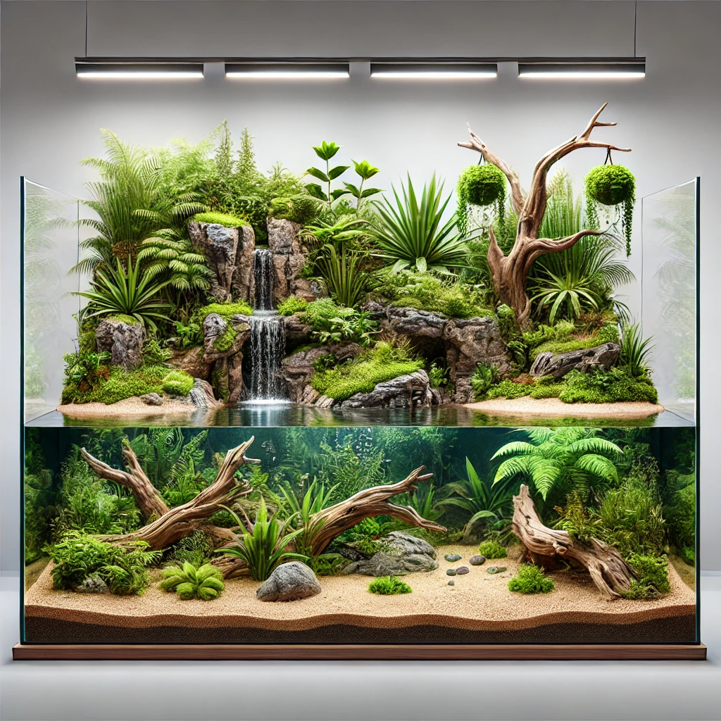 Hướng dẫn setup hồ bán cạn kiểu Paludarium