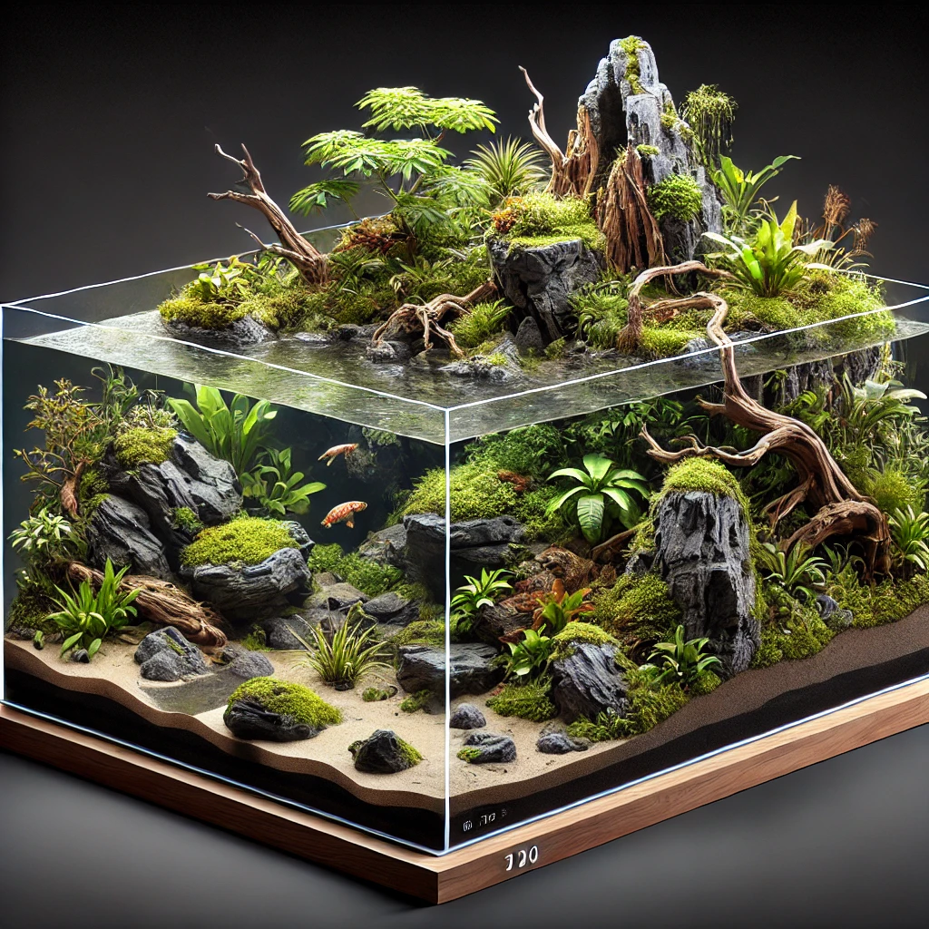 Hướng dẫn setup bể bán cạn terrarium