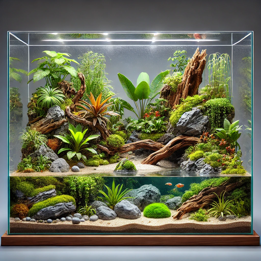 Hướng dẫn setup bể bán cạn terrarium