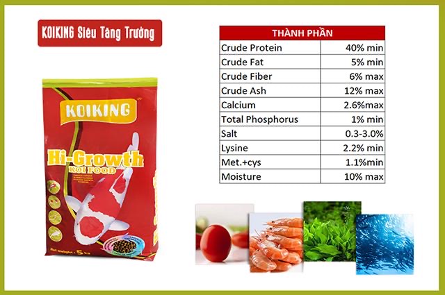 Thành phần % KoiKing Hi-Growth