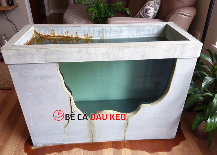 bể xi măng bị rò rỉ nước