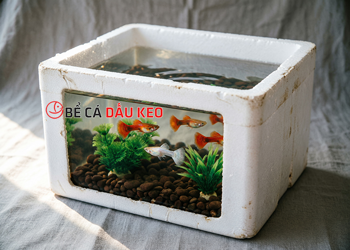Bể cá bằng thùng xốp: Hướng dẫn chống thấm đơn giản tại nhà